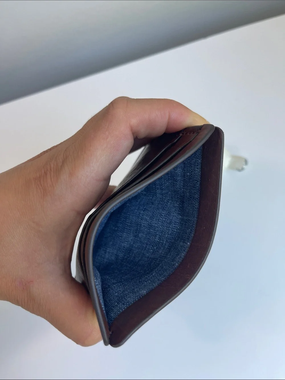 TRASK Genuine Leather ID Card Case